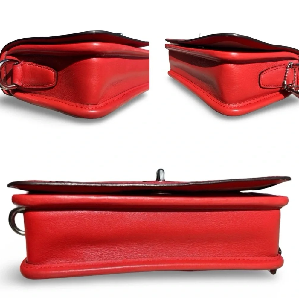 Coach Y2K Legacy Dinky Penny Shoulder Purse Crossbody Carnelian Red | 19914 - Picture 14 of 16